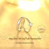 S925 Sterling Silver Couple Promise Rings - Niche Design Gift for Wedding or Girlfriend