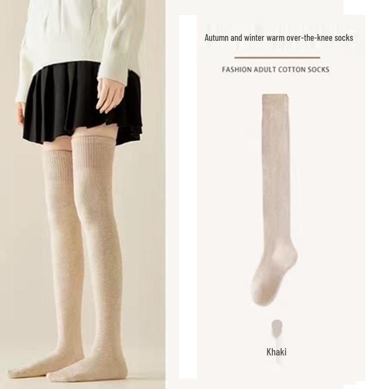 

Женские зимние кашемировые чулки выше колена - Толстые, теплые, нескользящие, вельветовые махровые, идеально подходят для школьной формы JK One size