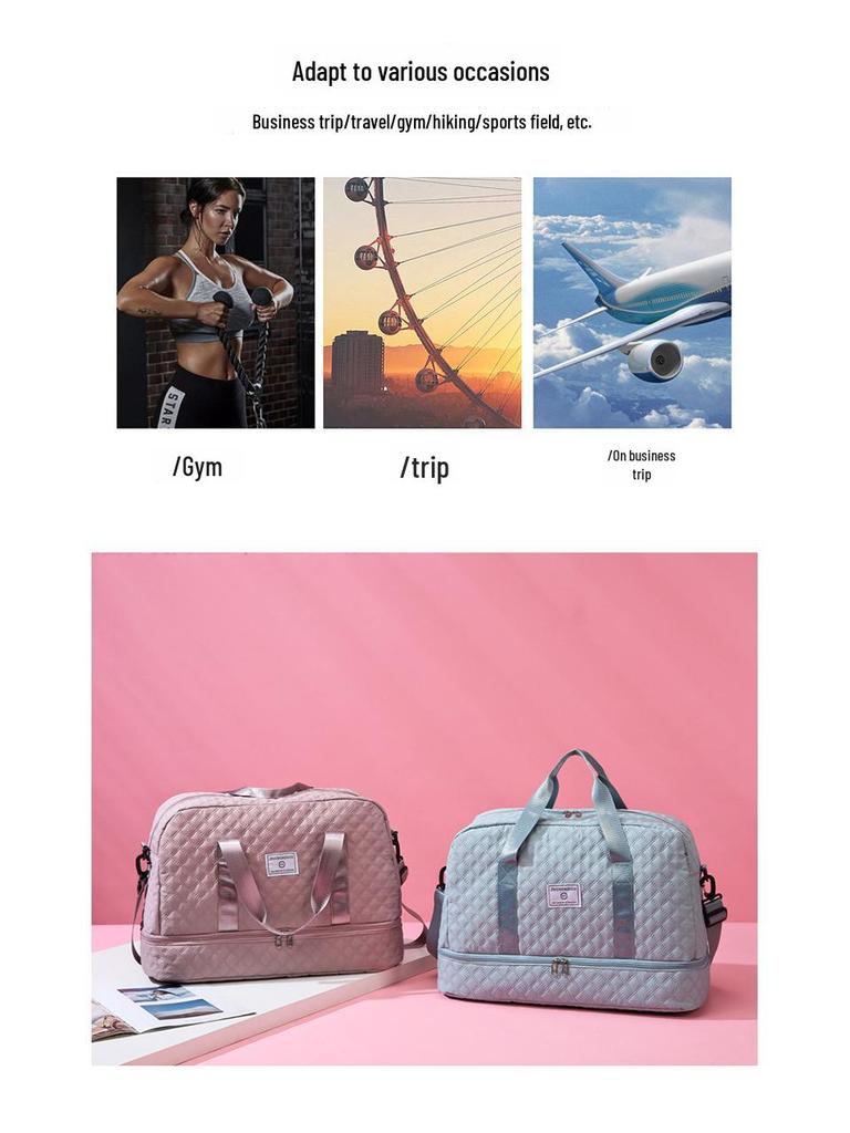 Borsa da Viaggio Grande Capacità con Scomparto per Scarpe - Ideale per Brevi Viaggi e Fitness