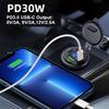 83W Car Charger Socket PD30W Fast Charging Dual USB+Type C Outlet Phone Power Adapter with Voltmeter for Motorcycle Truck Boat