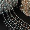 1Meter Star Chains Micro Inlay Crystal Stars Copper Chains for Handmade Bracelet Necklace Supplies DIY Jewelry Making Components
