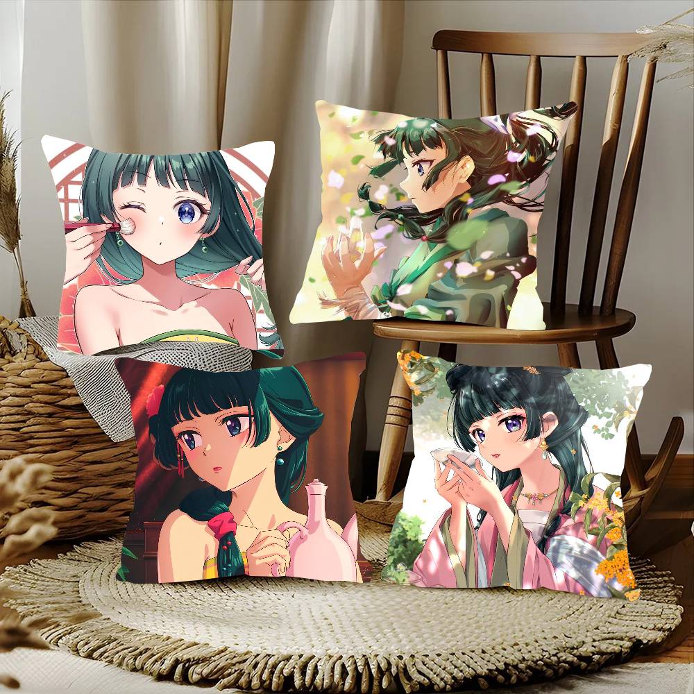 Maomao Animation The Apothecary Diaries Pillow Case Fashion Square Pillowcase Bedroom Sofa Room Ins Decoration Leisure