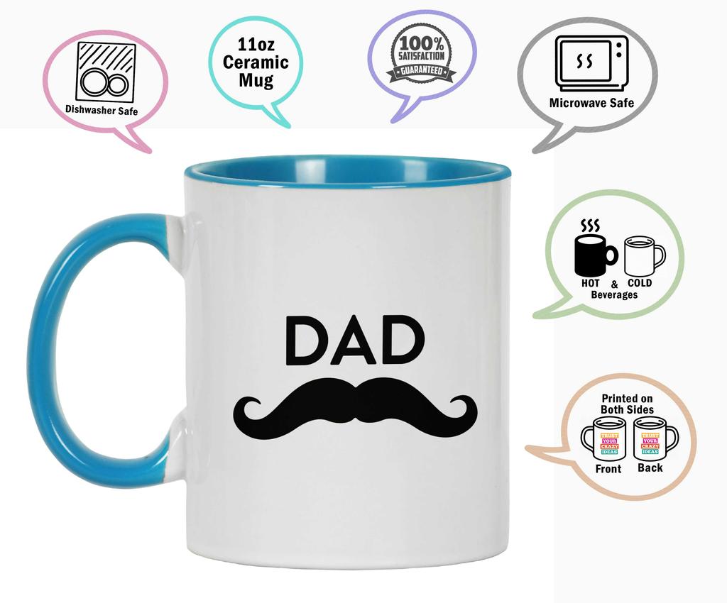 Inkdotpot Dad 11oz Ceramic  Coffee Mug Novelty Gift For Daddy Father  S Day Gift