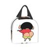 Crayon Insulated Lunch Bag with Clasp Bento Cooler Bag with Soft Cooler Bag Shin-chan Closure, Black, Box, Insulated, Zipper, Compact, Bag, Tote/Eco