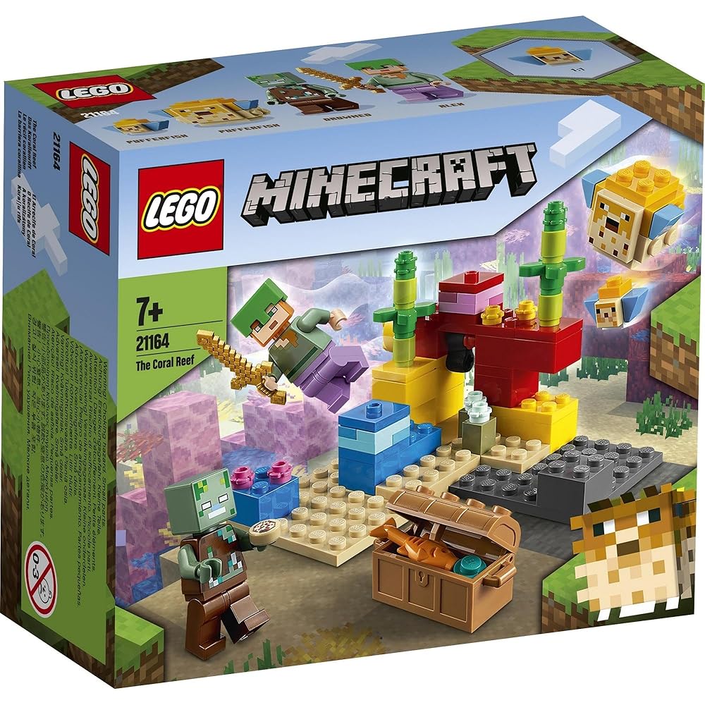 LEGO Minecraft Coral Reef 21164 Building Blocks Toy for Kids Ages 7 and Up