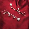 Sace Gems Classic Copper Alloy Long Hanging Bead  Earrings for Women Wedding Party Gifts