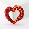 Rhinestone Love Brooches for Women Unisex Enamel Heart Pins Banquet Party Backpack Gifts Jewelry Accessories