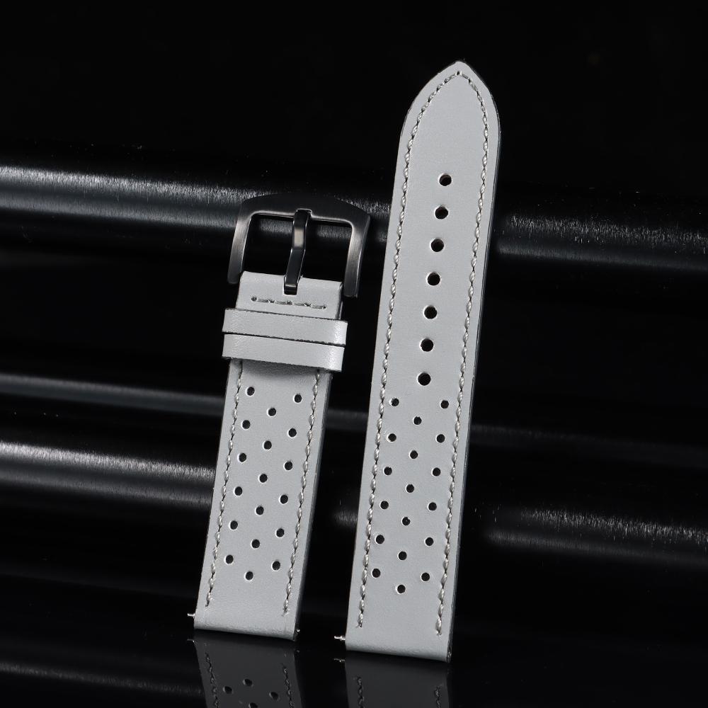 20mm 22mm Vintage Calfskin Strap Men Women Universal Cowhide WatchBand Breathable Bracelet Sport Wristbelt Accessory for Seiko