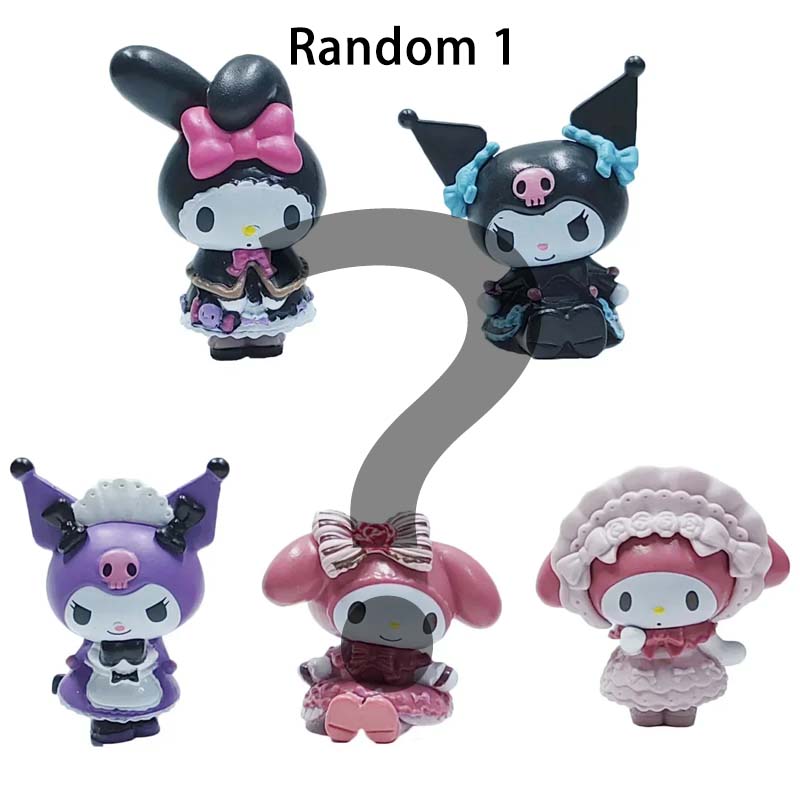

Cute Anime Figurine 3-4Cm Kuromi Melody Model Small Action Figurine Doll Toys For Kids Children Gift Collectible Home Decor opp bag