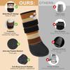BEAUTYZOO Anti Slip Dog Socks Boots to Prevent Licking Paws, Waterproof Dog Shoes for Winter Snow/Hot Pavement, Grippy Socks with Double Straps for
