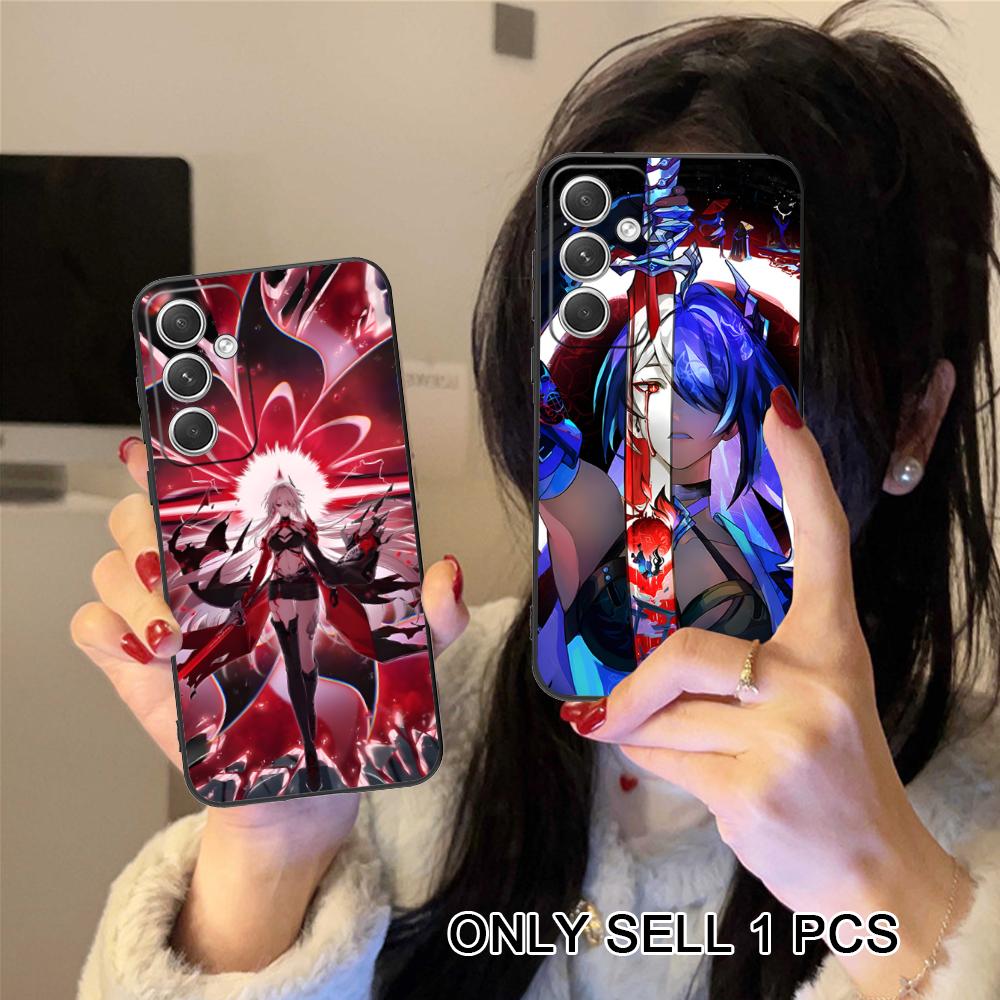 HSR Acheron Mattes TPU Handyhülle für Samsung Galaxy S26 S25 S24 S23 S22 S21 S20 Note20 Plus FE Ultra Buntes Cover