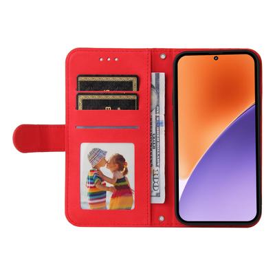 For Xiaomi 15 Leather Wallet Cases Skin Touch Phone Cover Stand with Strap