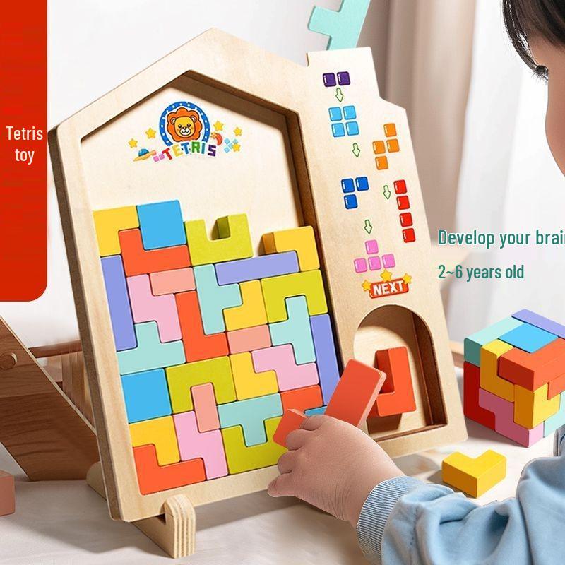 Tetris Blocks 3D Stereo Puzzle Toys for Kids, Ages 3-6 - Ideal Birthday Gift for Boys and Girls