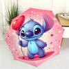 1pc Disney Authorized Stitch Cartoon Automatic Umbrella | All-Weather Portable Folding Umbrella, Ideal for Christmas and Birth
