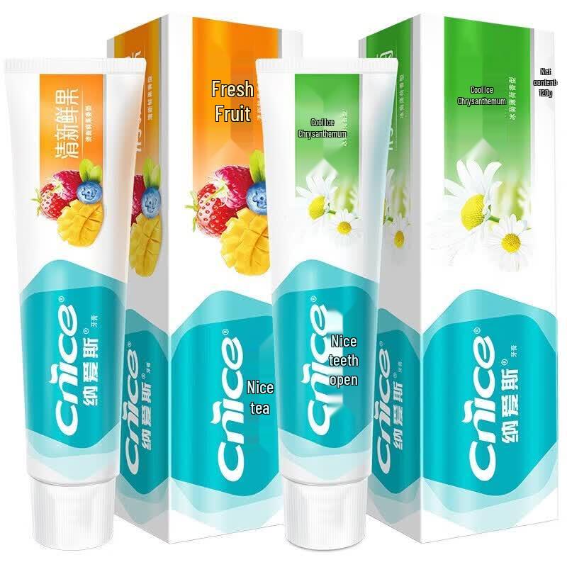 Nai Si Fresh Fruit  Cool Ice Chrysanthemum Toothpaste Duo Pack