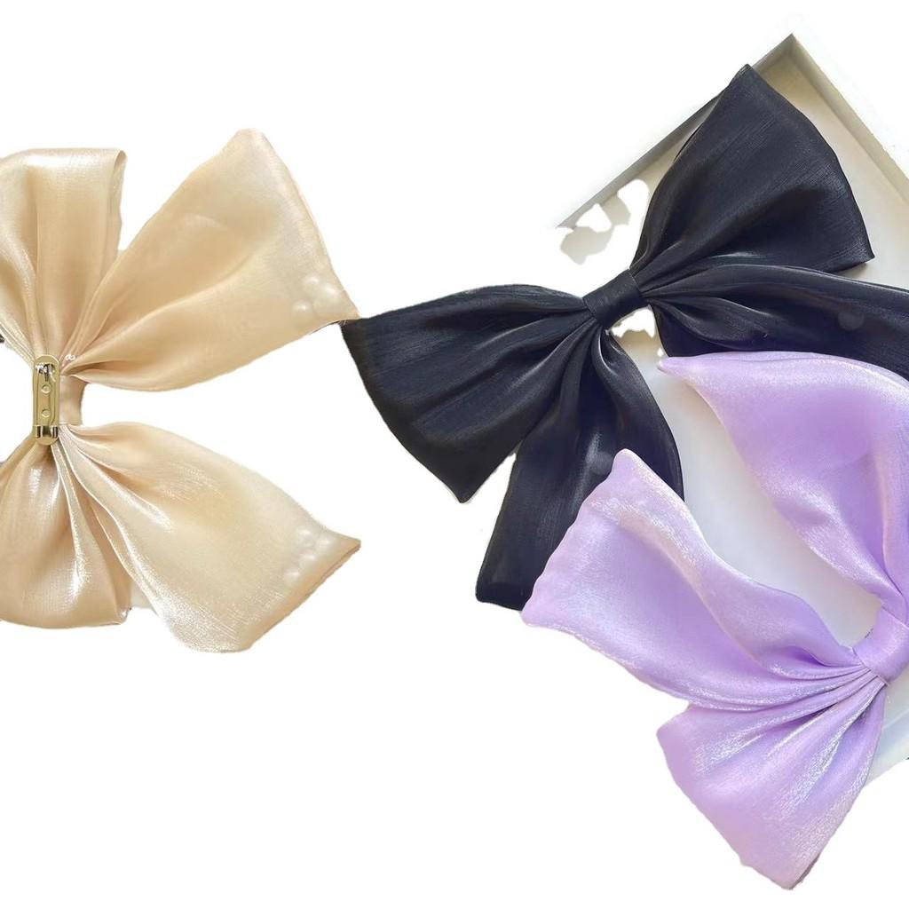 Luxurious Small Style Organdy Bow Brooch With Handcrafted Design For Adult Fashion Accessories