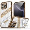 Luxury Invisible Stand Phone Case for iPhone 14 15 16 Plus 11 12 13 16 Pro Max Camera Protector Armor Hard Back Shockproof Cover