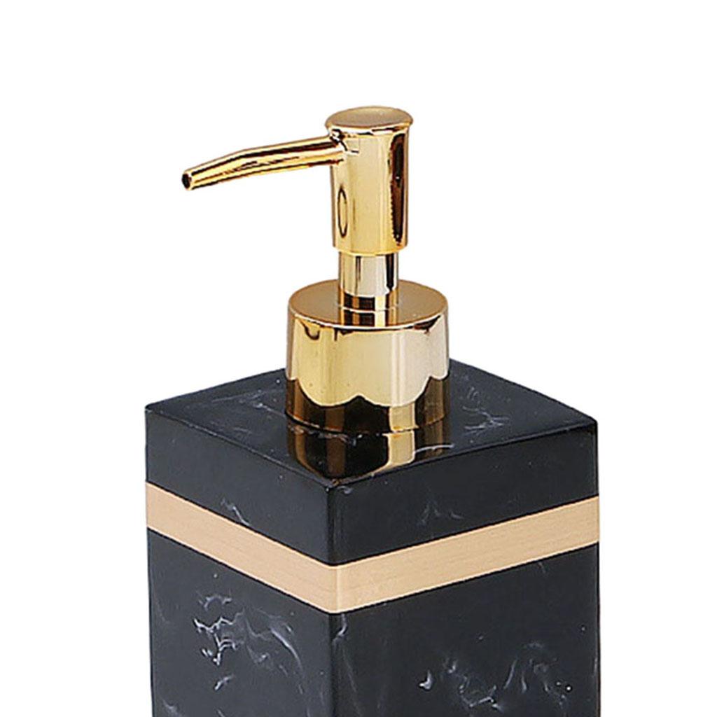 Reusable Resin Soap Dispenser Manual Empty Liquid Lotion Pump Bottle for Room Countertop