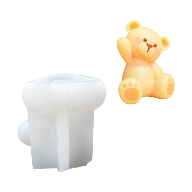 

3D Bear Candle Molds Casting Molds Silicone Mould Ornament Candle Making Molds DIY Epoxy Resin Molds Baking Molds