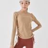 Damen elastisches figurbetontes Langarm-Yoga-Top
