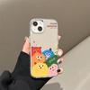Plush monster for iPhone17promax mobile phone case 14 niche 16/13 Apple 15 all-inclusive mirror