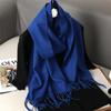 Nytt 62 farger Vinterskjerf for kvinner Langt Varmt Kasjmirskjerf Hijab Ensfarget Dame Sjal Wrap Kvinnelig Pashmina Bandana Hodeskjerf