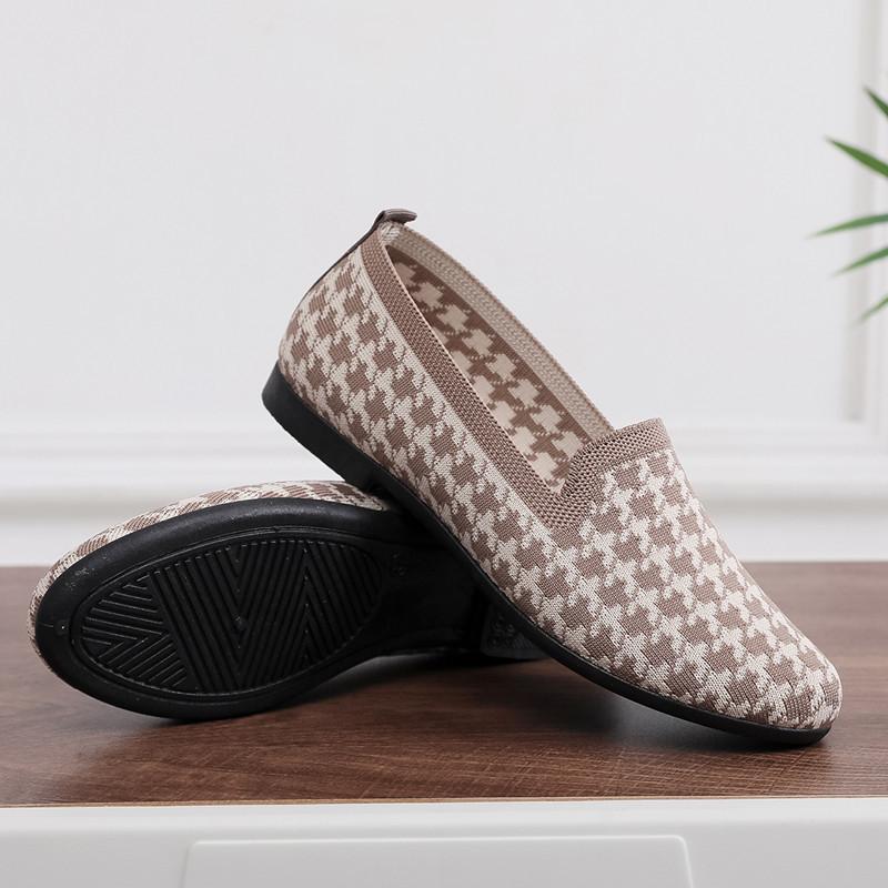 

Клетчатые повседневные тканевые туфли мягкая подошва дышащие туфли плоская подошва удобные 35 коричневый