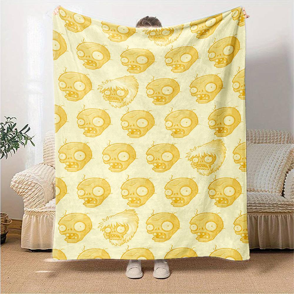 Plants Vs. Zombies Blanket Durable Comfort Suitable for Seaside Office Livingroom Four Seasons Multipurpose Playful Design