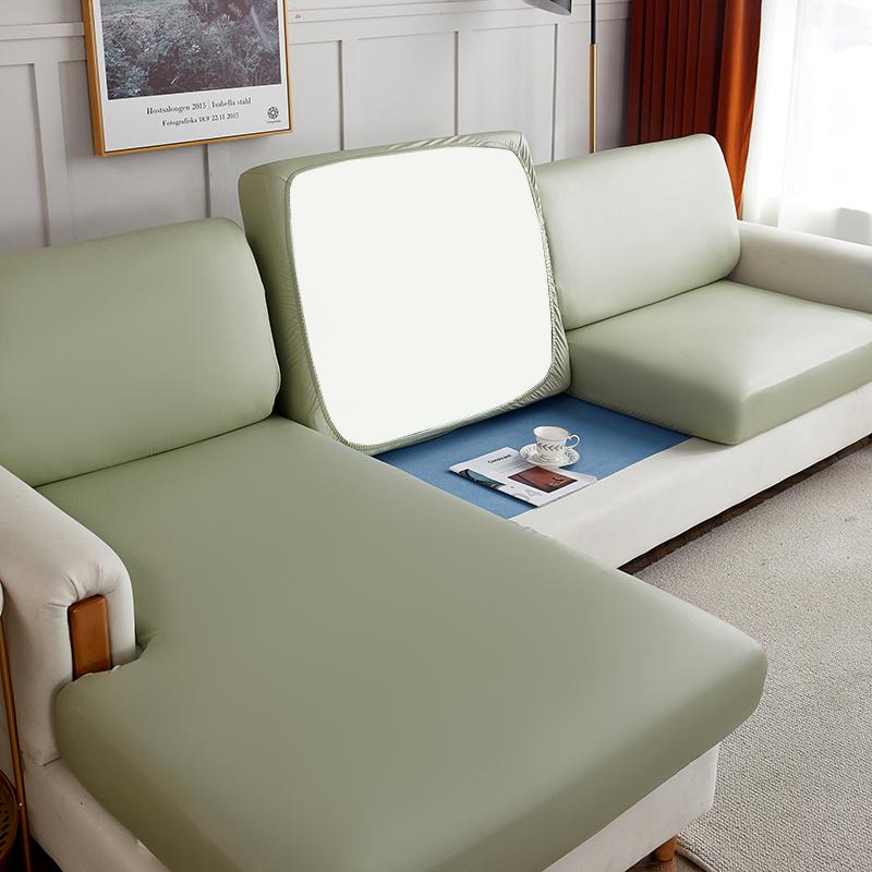 Waterproof Pu Elastic Sofa Seat Covers Loveseat Sofa Furniture Protector Slip Cover For Settee Seater Replacement Living Room