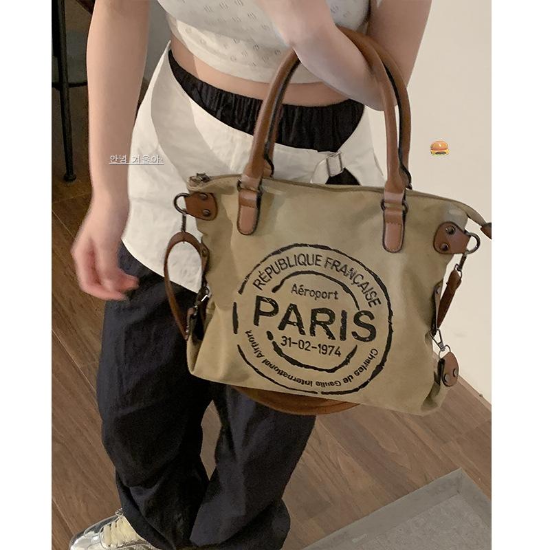Casual Handbag, Fashionable Letter Tote Bag, Large-capacity Crossbody Bag