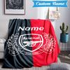 Custom Name Nassr FC Crest Blanket Lightweight Ideal Bedding Blanket Perfect for Travel, Camping, Living Rooms, Sofas, Christmas Gift