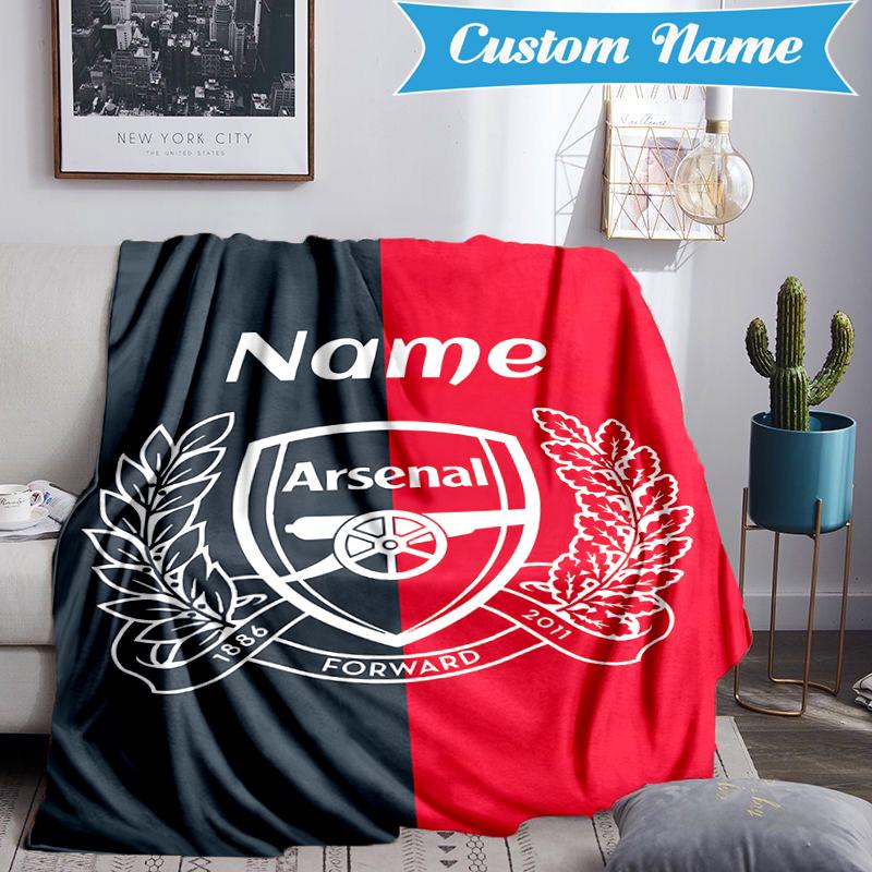 Custom Name Nassr FC Crest Blanket Lightweight Ideal Bedding Blanket Perfect for Travel, Camping, Living Rooms, Sofas, Christmas Gift