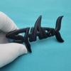 1Pc 3D Metal Shark Logo Car Rear Trunk Emblem Sticker, Car Sider Fender Badge Sticker for Car Body Stying Decoration Accessories