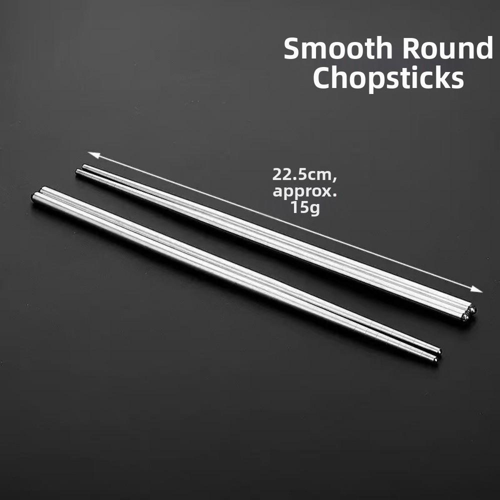 5 pairs Reusable Chinese Chopsticks Non-slip Metal Chop Sticks Sushi Chopstick  Cutlery Sets