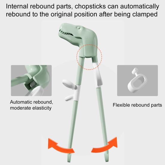 Dinosaur Design Tréninkové hůlky Jagged Head TPR Zdravé a bezpečné tréninkové hůlky Pomocníci