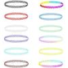 12Pcs Colorful Neck Tattoo Choker Elastic Women Necklace Punk Tattoo Choker Stretch Necklace Jewelry Girls Chokers Necklaces