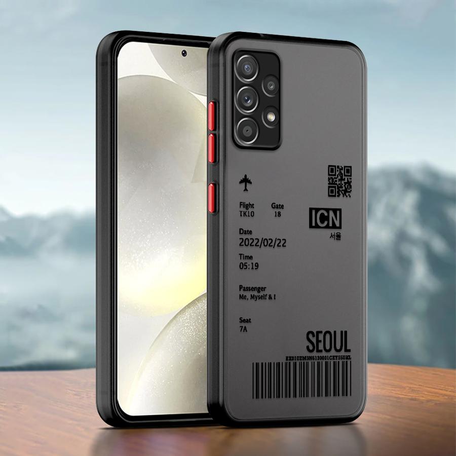Airplane Bus Tickets Phone case for Samsung Galaxy A21s A22 A71 A72 A73 A23 A25 A52s A53 A54 A55 A24 A31 A32 A33 A34 A51 A52