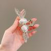 1 Pcs Fashion Water Diamond Pearl Bow Rabbit Hair Claws For Women Girls Party Hair Accessories