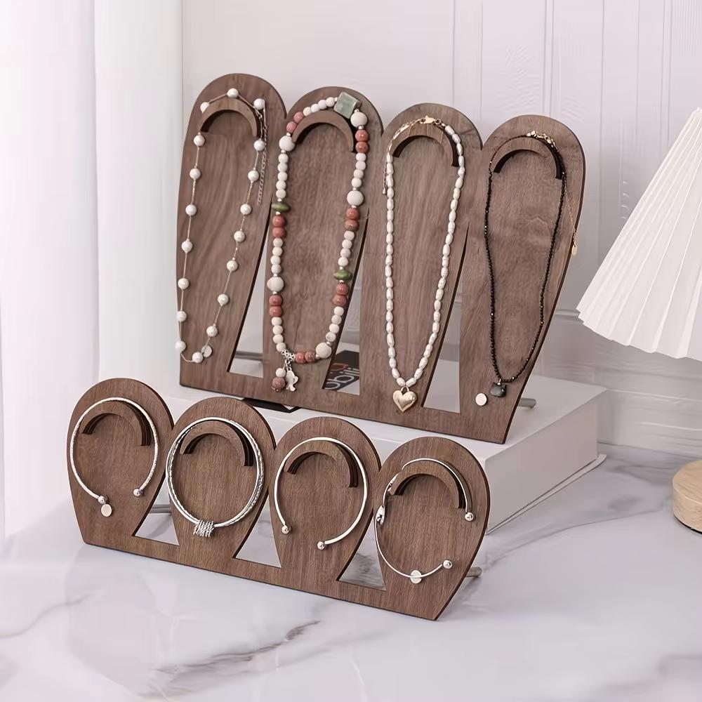 Wood Bracelet Display Rack Firm Necklace Display Stand Classic Bracelet Tray  Jewelry