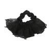 Sweet Double Layered Lace Flower Hair Scrunchies For Women Long Ribbon Bow Tie Girls Big Ruffles Bands Accessorie