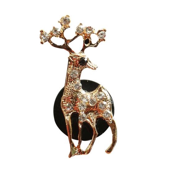Deer Tower Cherry Rhinestone Car Air Outlet Duft Parfyme Clip Freshener