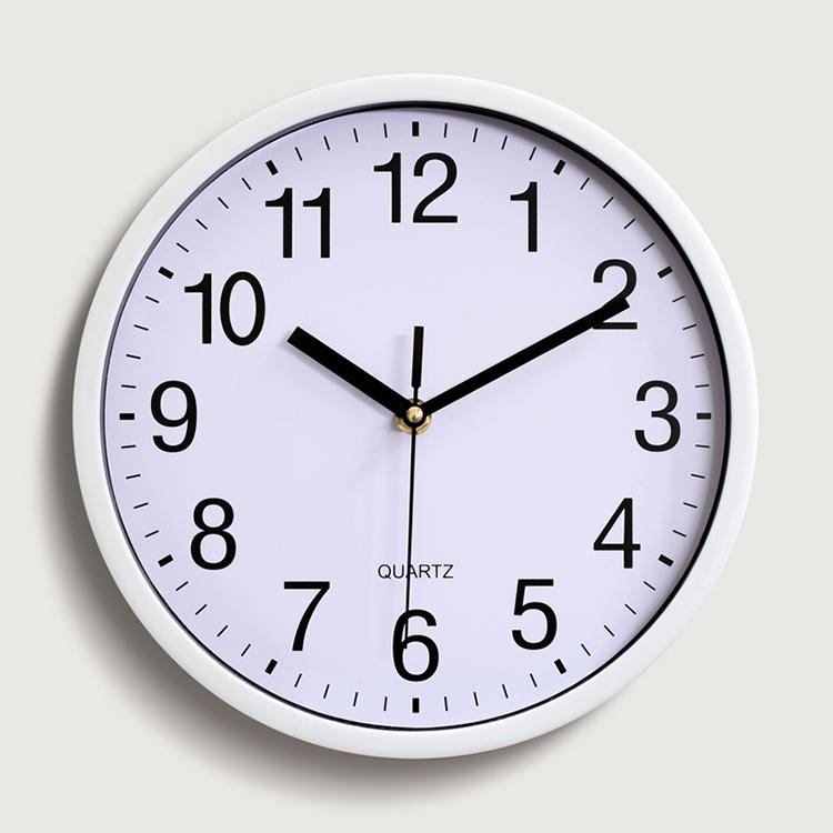 10 Inch Nordic Modern Clock Plastic Decoration Quartz Silent Movement Wall Clock for Living Room