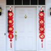Vietnamese Lunar New Year Decoration Couplets New Year Red Knot Tassel Couplets Ornaments Spring Wall Ornaments for Asian Lunar