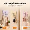 No Drill Butterfly Adhesive Hook, 3 Arms Rotating Hanging Hook, Household Decorative Storage Hanger for Bathroom Closet Kitchen
