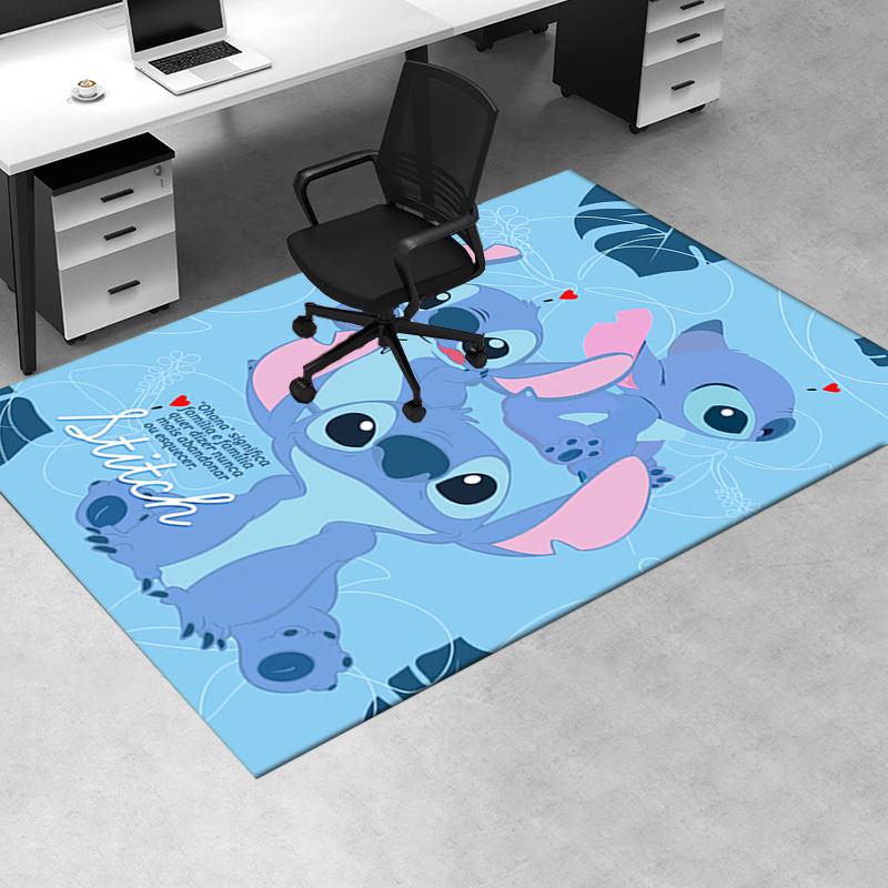 Office Rug Stitch, Lilo theme 3D Printed Anti-Slip Rug-Machine Washable for Living Room