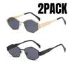 MEW 2PACK Diamond Shaped Glasses Triumphal Arch Fashion Internet Famous Sunglasses Metal Sunshade glasses  Trend