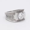2026 European and American Fashion Simple Light Luxury Men's Wedding Diamond Ring Jewelry Ring