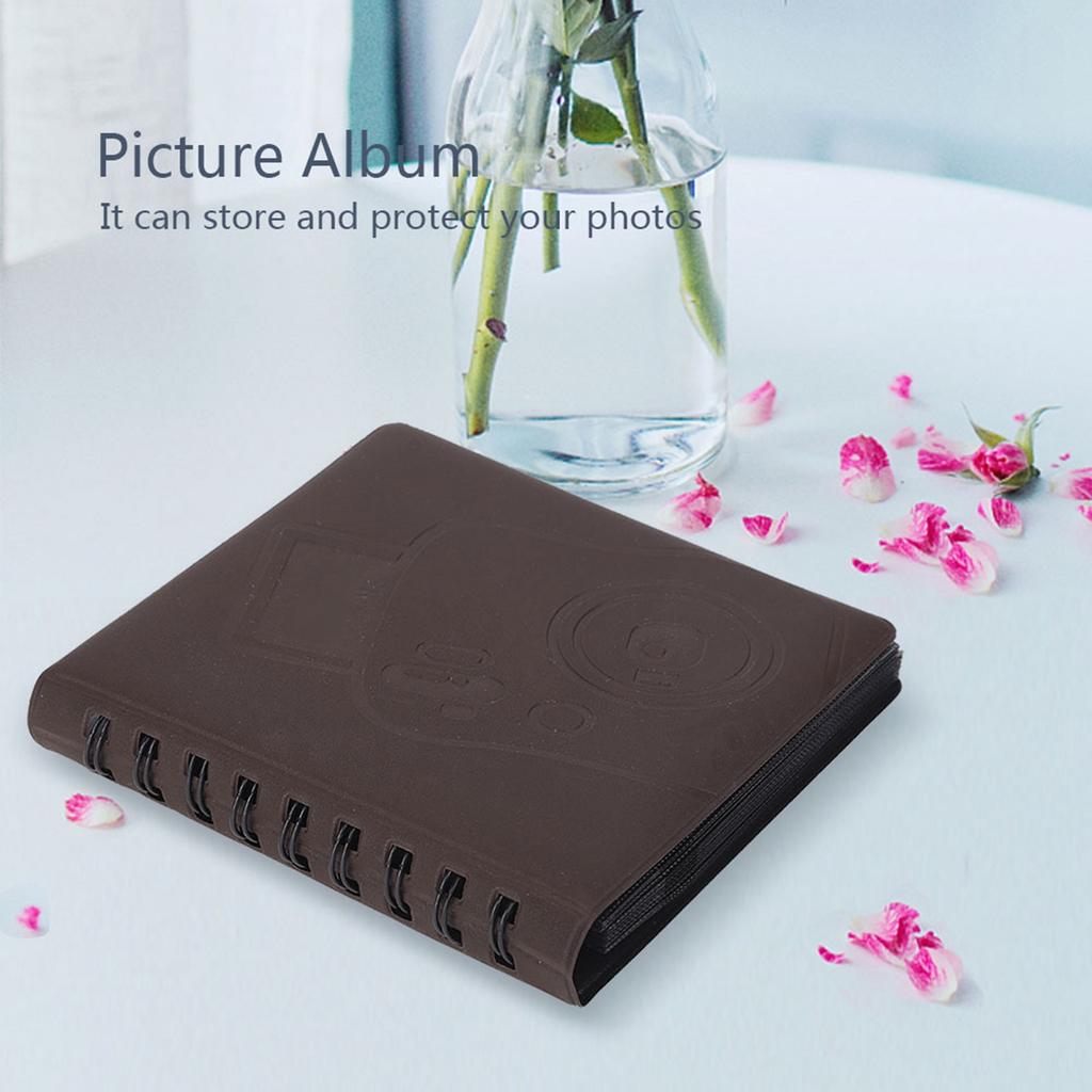 68 Pockets Instant Photo Album Picture Case Storage for Fujifilm Instax Mini Film 7s 8(Brown)