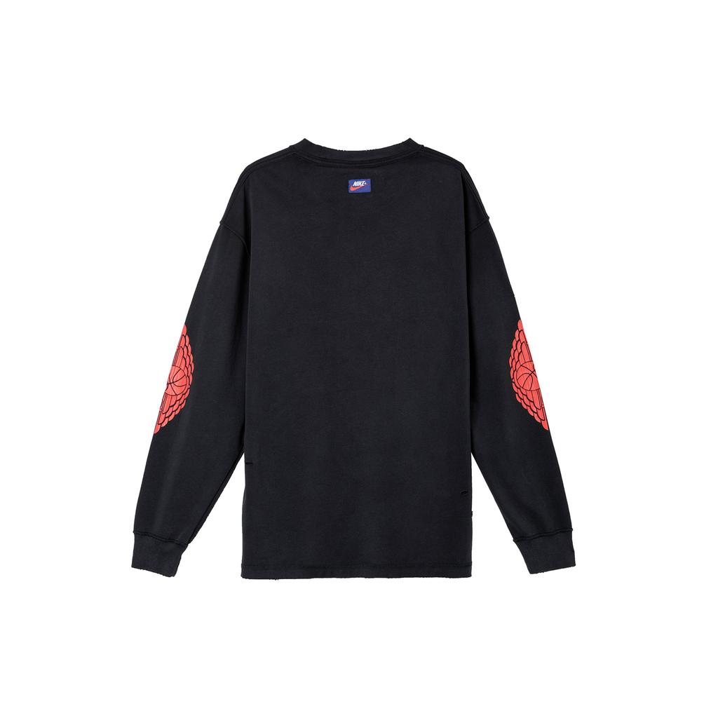 Nike SS25 Rare Air Fashion Comfortable Pullover Long Sleeve T-Shirt Men Tops Black Chile-Red IB3134-010