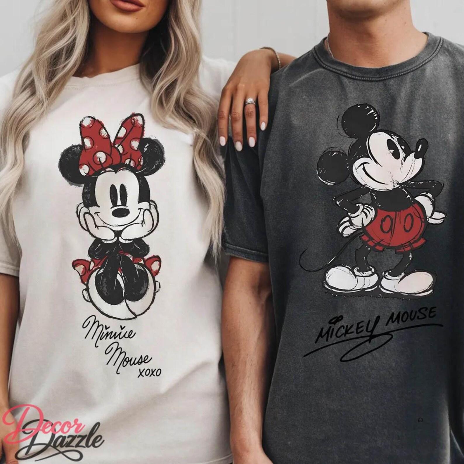 Comfort Colors® Retro Disney Couple Mickey Minnie Shirt, Disneyworld Tee, Vintage 1928 Mickey Minnie Shirt, WDW Magic Kingdom Tee M
